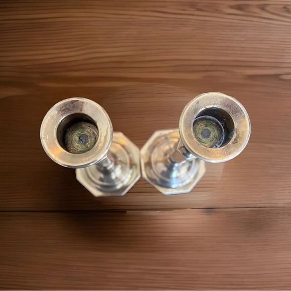 2 Vintage Brass Candlesticks Taper Candle Holders 7.75” high - Picture 2 of 4